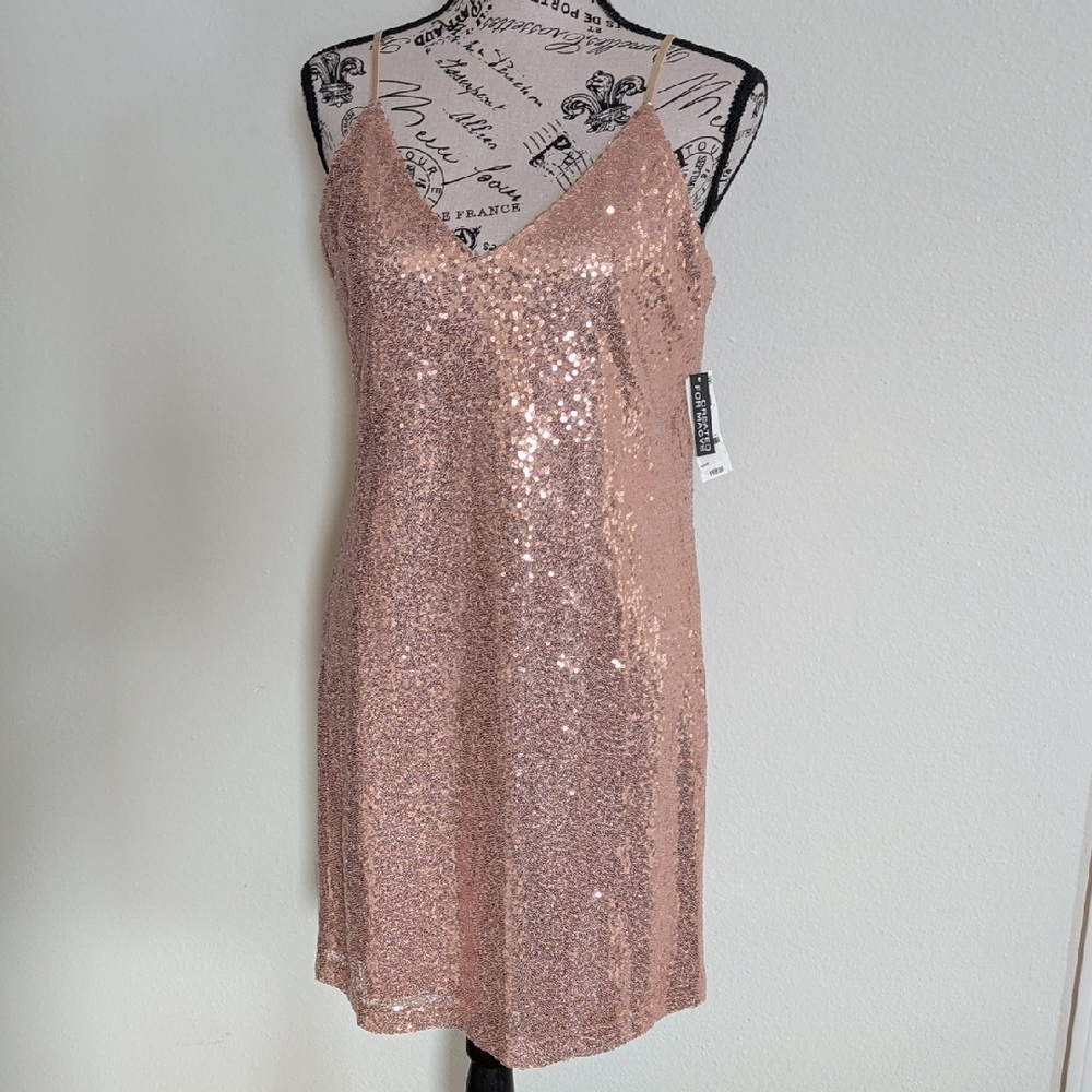 NWT Bar III Sparkling Pink Sequin Mini Dress